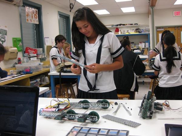 Robotics team works to prepare robot for competitions