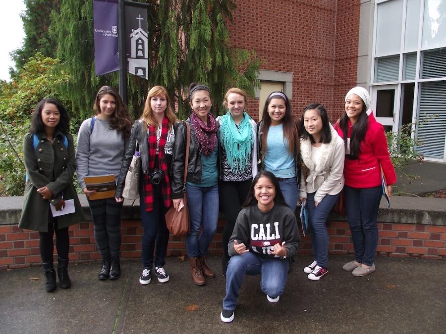 The recent college tour to the West Coast had the largest number of participants ever. Current seniors had a chance to speak to former counselor Donna Ramos, an admissions officer at Pacific University.