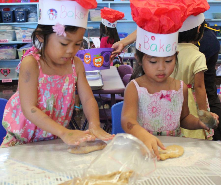 Junior Kindergartners helped their community by making doggie biscuits for the Hawaiian Humane Society to be distributed before Christmas.