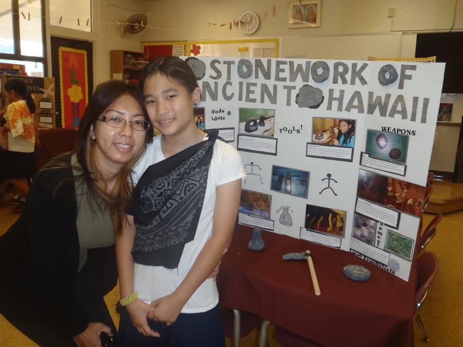 Lacey Evangelista was one of the fourth graders that presented projects showing ways to conserve natural resources.