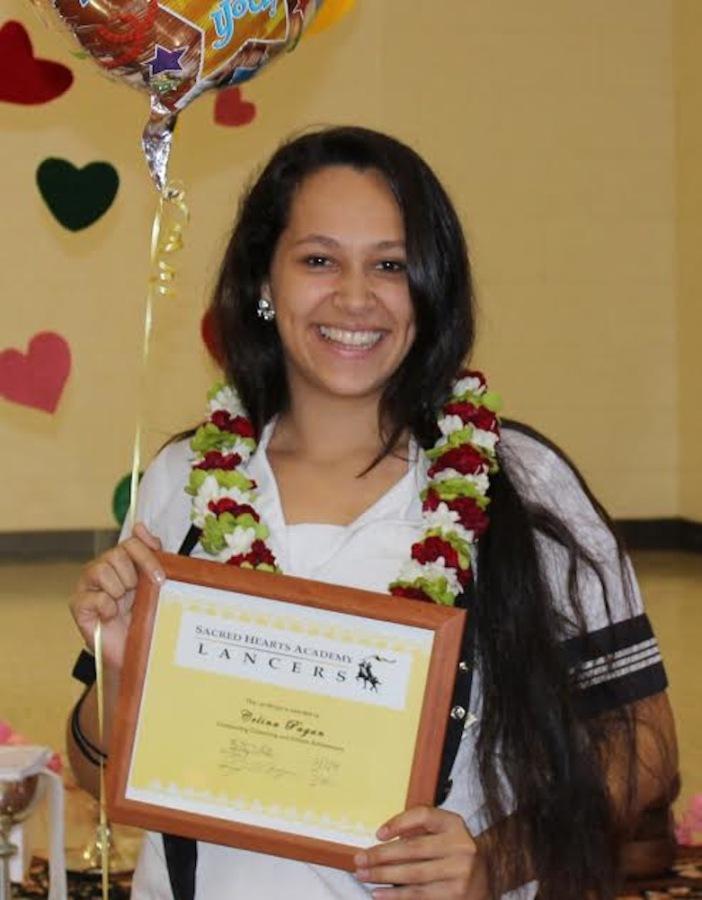 Senior Celina Pagan has been honored as the Lancer of the Month for January.