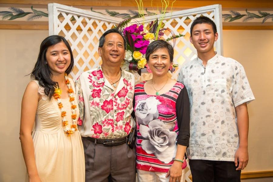Angela Wong and her family celebrated at the Senior Divisions Ohana luncheon where food, games and entertainment prevailed.  