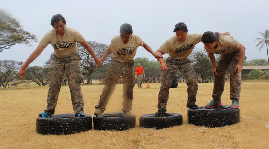 St. Louis JROTC students participated in the Waianae Adventure Challenge, a grueling series of physical activities, and took home trophies for their efforts.