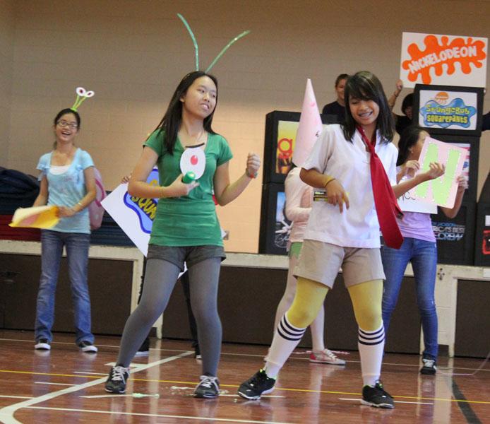 Juniors help ninth graders integrate into high school through the tradition of Freshman Initiation.