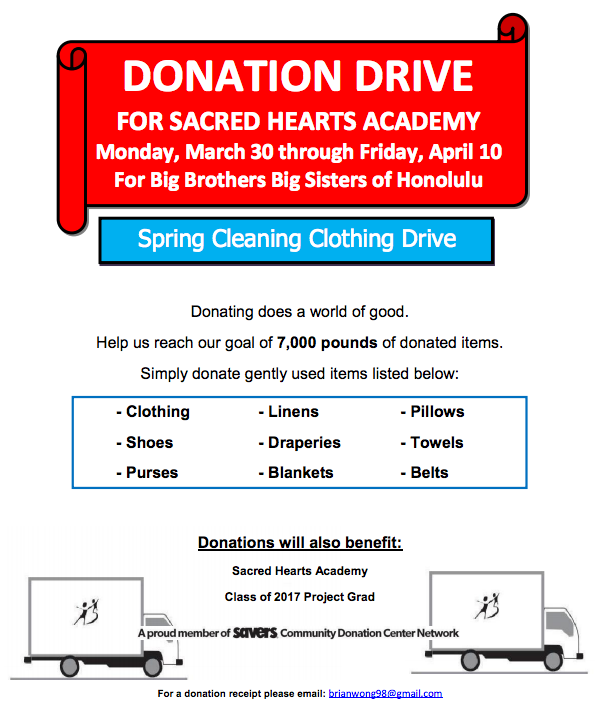 Sophomores sponsor clothing drive for Big Brothers Big Sisters