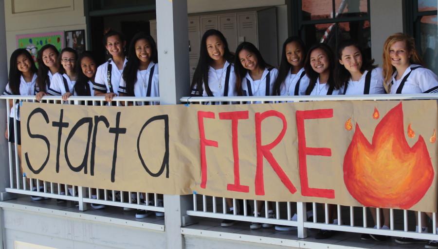 Left to right: Shayla Trinidad, Elizabeth Fischer, Katherine Garcia, Shajaira Fiesta, Haley Bennett, Nicole Pagdilao, Sylvia Nguyen, Shannon Domingsil, Janelle Medrano, Kayla Galima, Summer Tsukenjo, Nikaela Busekrus

Photo Credit: Aileen Jornacion