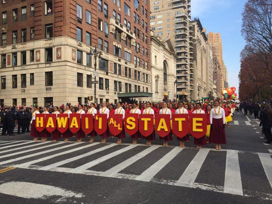 Sacred Hearts Academy students participated in the annual Macy’s Thanksgiving Day Parade in New York. Photo Courtesy: Hawaii All State Marching Band.