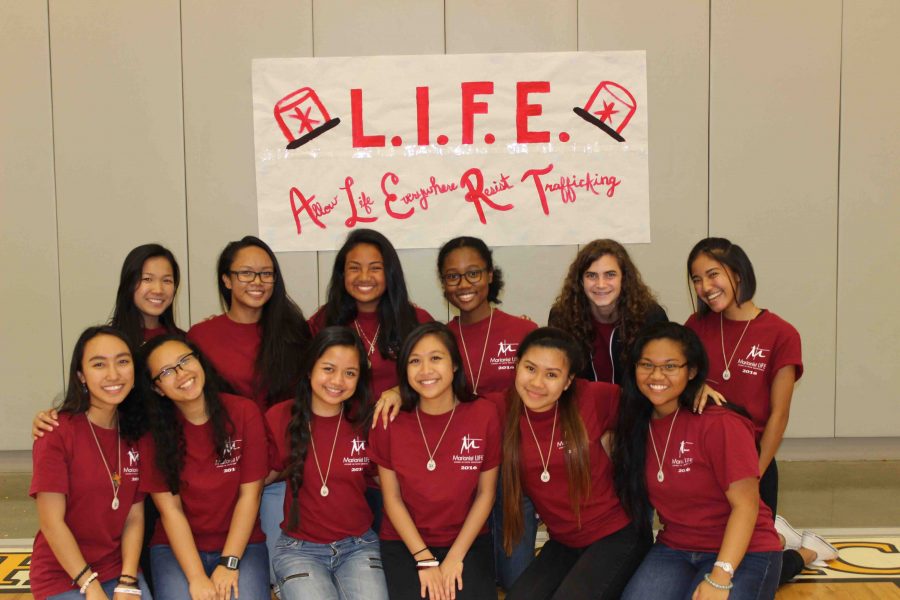 Displaying our LIFE Week theme proudly at the assembly! Photo by Kaysey Siobal.
