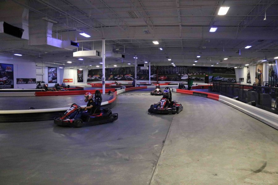 AP Physics students studied concepts in a real-world situation through go-kart racing. Photos courtesy of Elane Namoca.