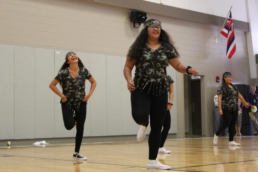 Freshmen performing at the Life Is A Party initiation performance. Photo by Noe Nekotani.  