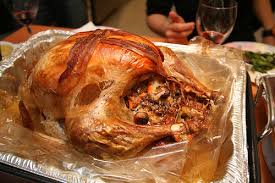 A roasted Thanksgiving turkey with stuffing inside. Photo courtesy of Flickr.