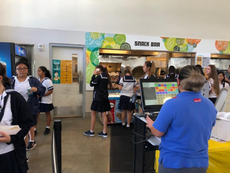 Students buy food at the Academy’s Student Center, where several menu items have been added this year. Photo by Rebecca Meyer.
