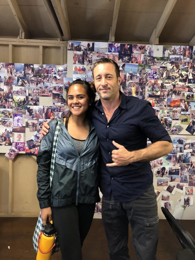  After working on set for the series “Hawaii Five-0,” I got to meet actor Alex O’Loughlin, who plays Steve McGarrett. All photos by Rebecca Meyer.