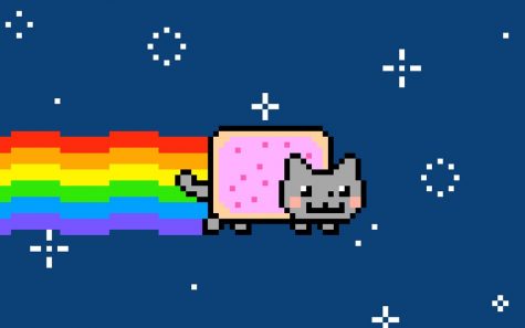 Nyan Cat meme which became a popular gif in 2011 from the game Nyan Cat: Lost in Space. Photo courtesy of Rob Bulmahn.