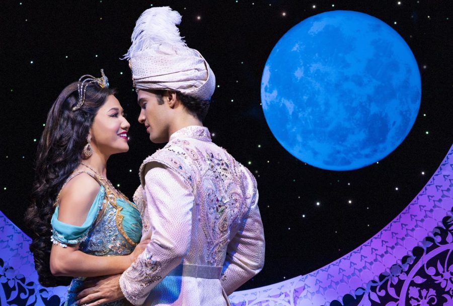 Academy alumna Kaena Kekoa performs as Jasmine in Disney’s Broadway musical “Aladdin.” She returned to teach choir and drama two years ago and says her passion for performing started as a student at the Academy. Photo courtesy of Kekoa.