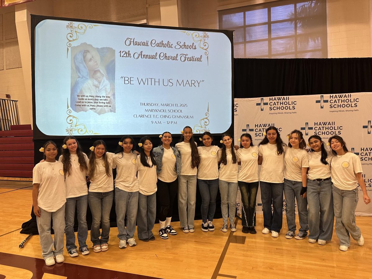 Sacred Hearts Choir at the Annual Choral Fest taking place at Maryknoll School