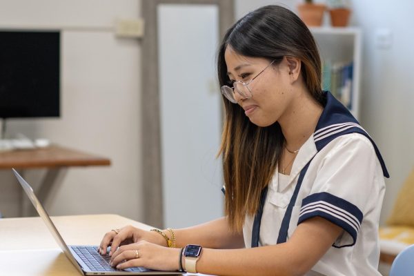 Senior Megan Lee, founder of the student-led nonprofit See It Through My Eyes (SITME), coordinates behind-the-scenes tasks for the organization. Through SITME, Lee focuses on advocacy, service and storytelling to amplify voices often overlooked.